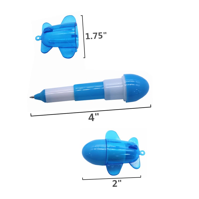 SWTOOL 30pcs Mini Plane Ballpoint Pen Cute Cartoon Retractable Ball Pen (Random Color) - Image 2